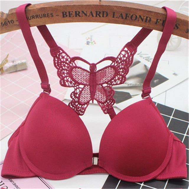 Sajiero Butterfly - Fun Night Padded Bra Maroon Sajiero Butterfly - Fun Night Padded Bra Maroon