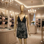 Black Lace Nighty 3-Piece Set