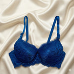 Premium Floral Lace Push-Up Bra – Underwire Support & Scalloped Edges