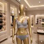 "Mystic Scroll" Contrast Embroidery Lingerie Set