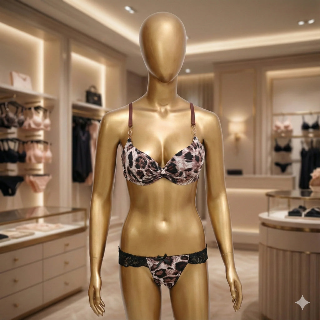 "Wild Allure" Leopard Print Lace Lingerie Set