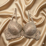 Premium Floral Lace Push-Up Bra – Underwire Support & Scalloped Edges