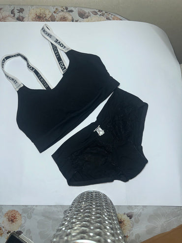 Love Secret Black Comfort Set - Bralette & Lace Panty