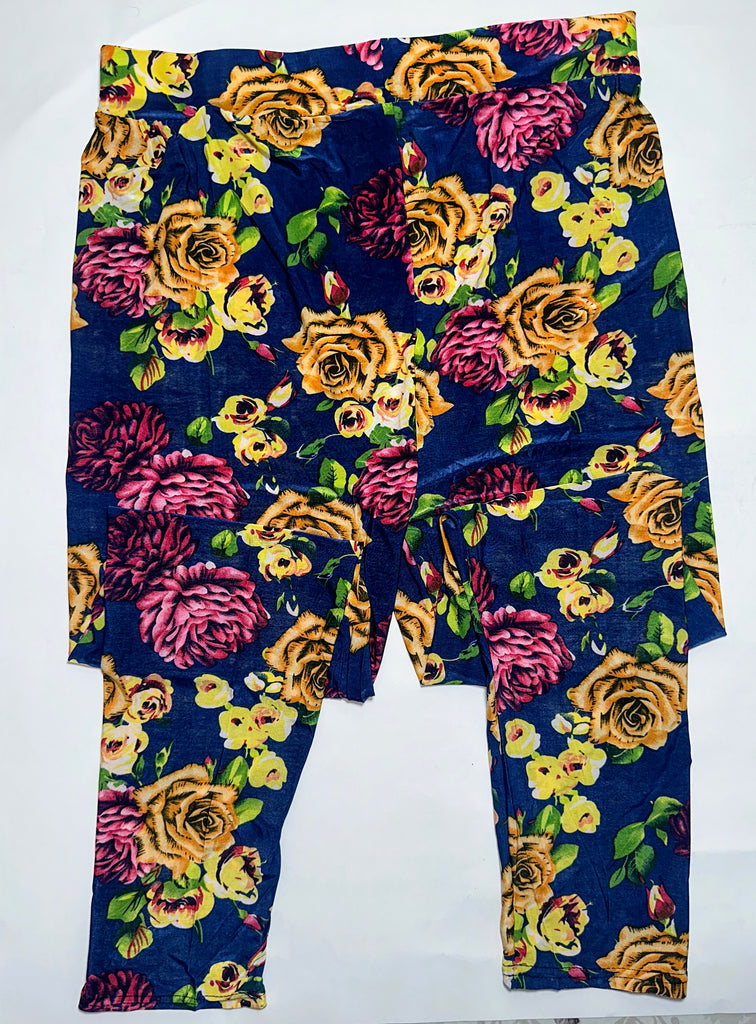Midnight Bloom Floral Stretch Trousers