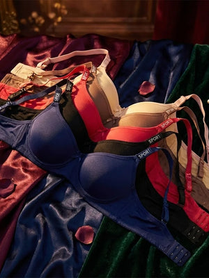 Seamless Wireless "SPORT" Lettering Comfort Bra – Push Up & Adjustable